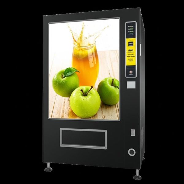 Distributeur automatique de jus de pomme intelligent en libre-service 24h/24, à faible consommation d'énergie et avec multiples options de paiement
