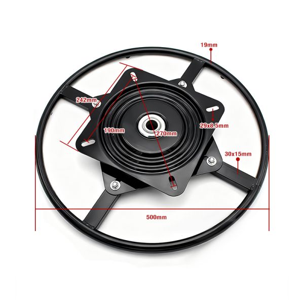 Thickened Load-Bearing 360° Full Ball Turntable Sofa Swivel Base Chassis - Multifunctional Furniture Hardware Accessory