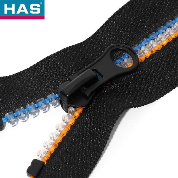 Short Pull Chain Colored Transparent Teeth Resin Pull-Tab Zipper With Plastic Teeth