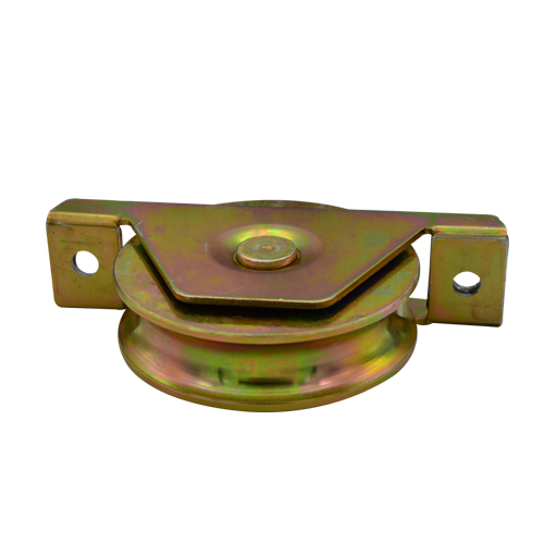 Sliding gate roller GW607 U Groove，Galvanized, Iron, Double bearing