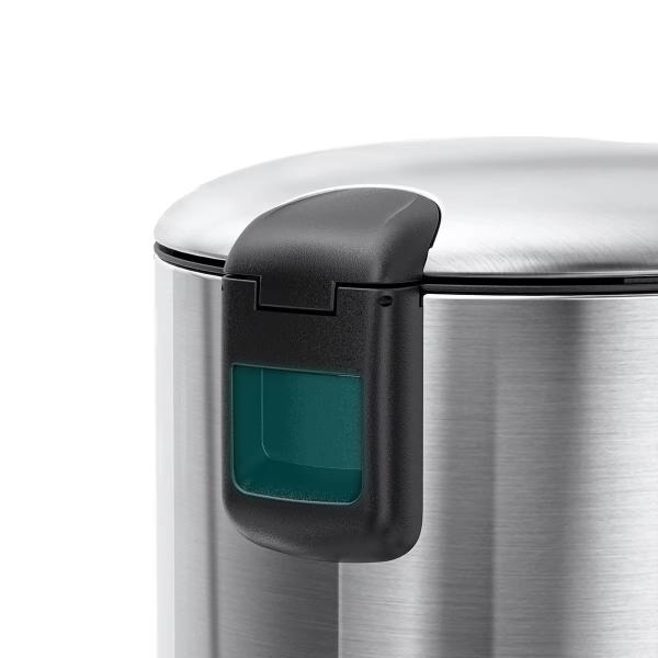 20L Stainless Steel Household Kitchen Thin Lid Pedal Trash Waste Bin Dustbin Soft Close Round Metal Trash Can Sustainable