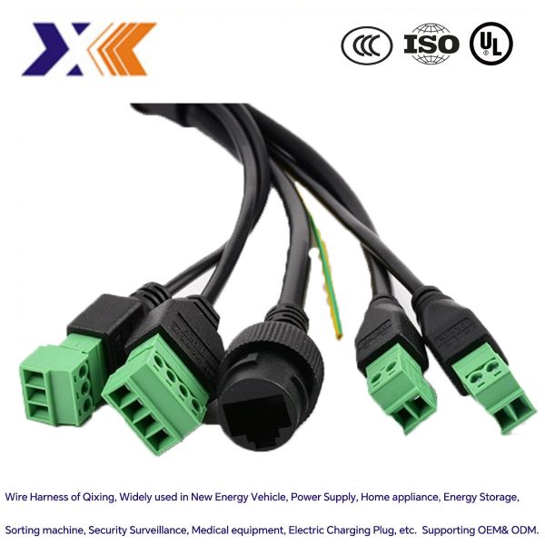 Energy Vehicle Charging Plug Wire Harness with JST Connector and Tinned End