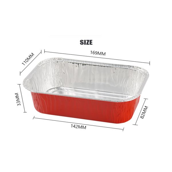 устранимые подносы упаковки еды авиакомпании лотка алюминиевой фольги коробки для завтрака самолета 500ml с крышками