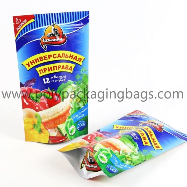 Ziplock Stand Up Packaging Poly Bags Customized Logo