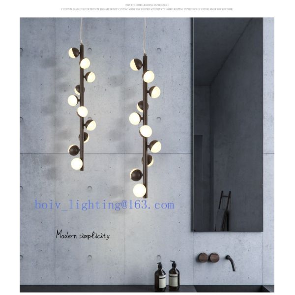 Acrylic Iron LED Pendant  Lightings Ball Shape 800*100*1500MM 36w
