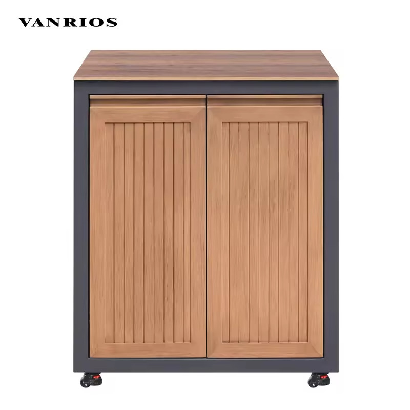 Modular Aluminum Kitchen Set Outdoor With Luxury Countertop And Gas BBQ Grill