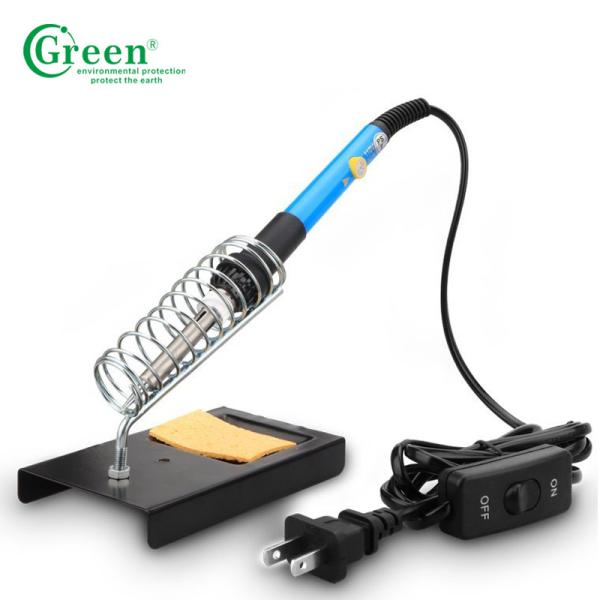 60w Soldering Iron Kit Temperature Adjustable Plastic Aluminum Alloy Green K010
