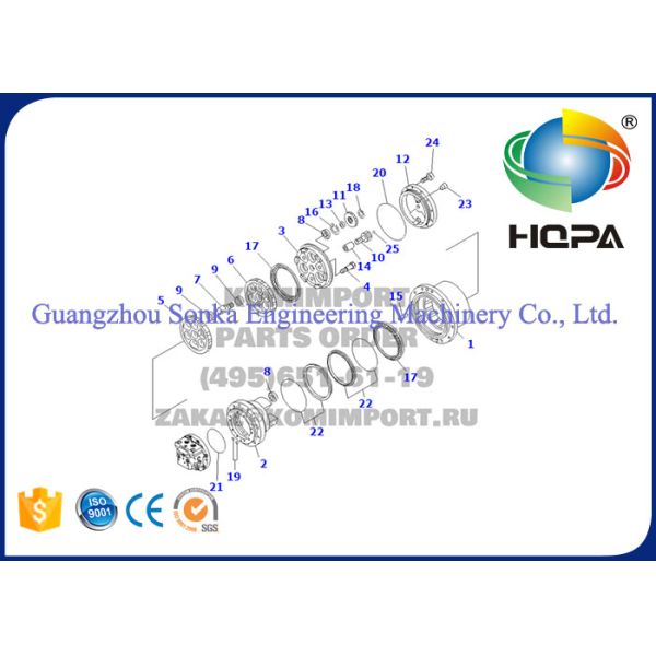 Сопротивление масла наборов уплотнения Ассы мотора перемещения ГМ19 резиновое для ПК128УС-2 ПК110-7