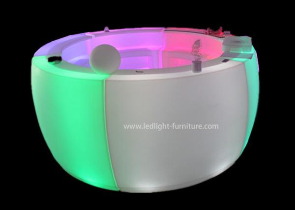 Durable Led Round Bar Counter With Flashing Colors And Rainbow Fade Effect