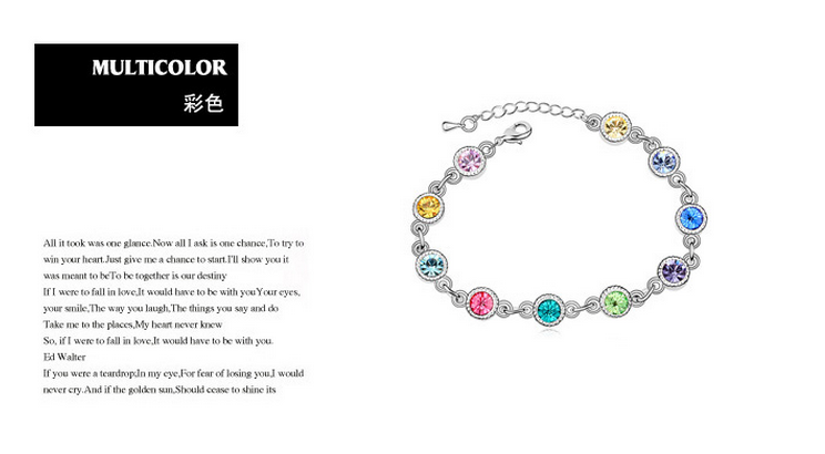 Austrian Crystal Bracelet - night piano