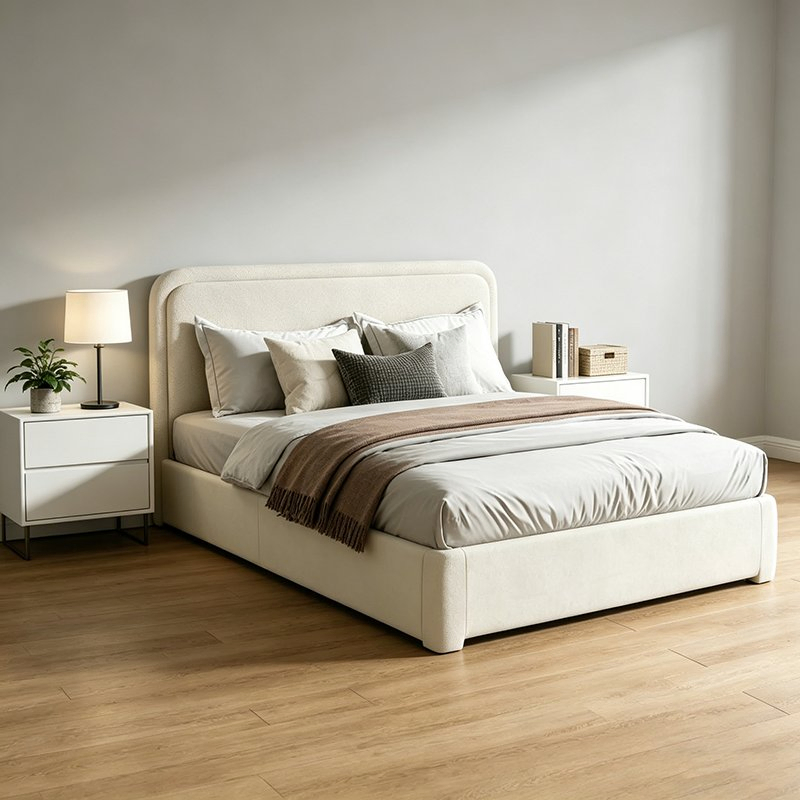 Stylish Upholstered King Bed for Contemporary Bedroom Furniture