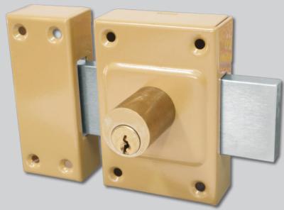 Rim Door Lock Surface Mounted Security Night Latch Lock 50 / 60 / 70mm Backset for Customer Requirements