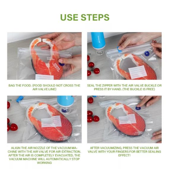 Reusable Cooking BPA Free Vacuum Pouches Vacuum Sealer Bags