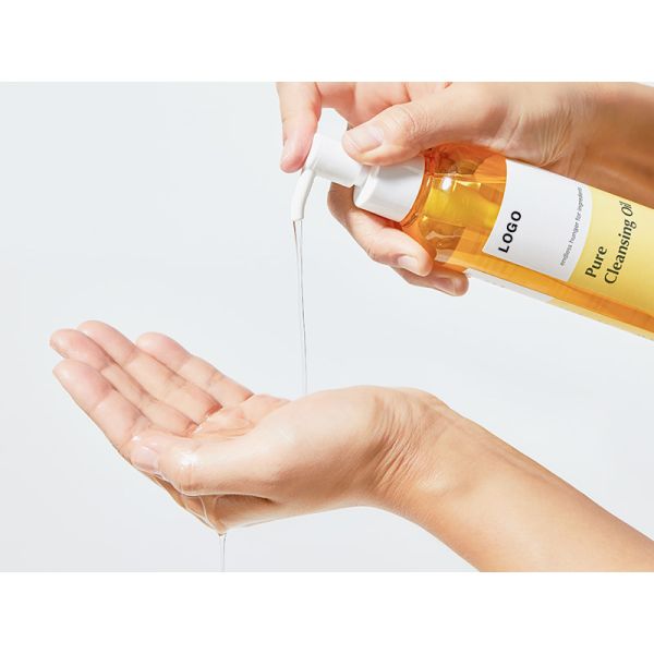 Etiqueta aceite limpiador puro maquillaje quitador de aceite limpieza facial aceite reducir las molestias nutritivo y refrescante para toda la piel