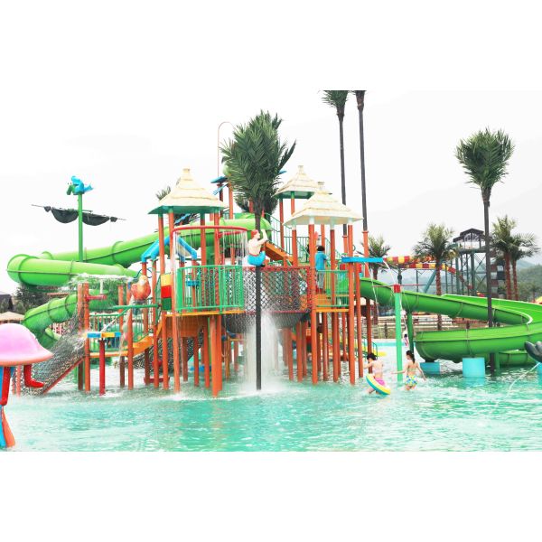 O parque da água das crianças personalizadas, corrediças de água da fibra de vidro mante distraído mais de 400 convidados