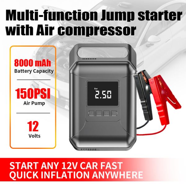 jump starter pack diesel 12V 8000mAh Compact Jump Starter Power Bank Portable Car Battery Jump Starter charger for carportable battery carPortable Tire Inflators