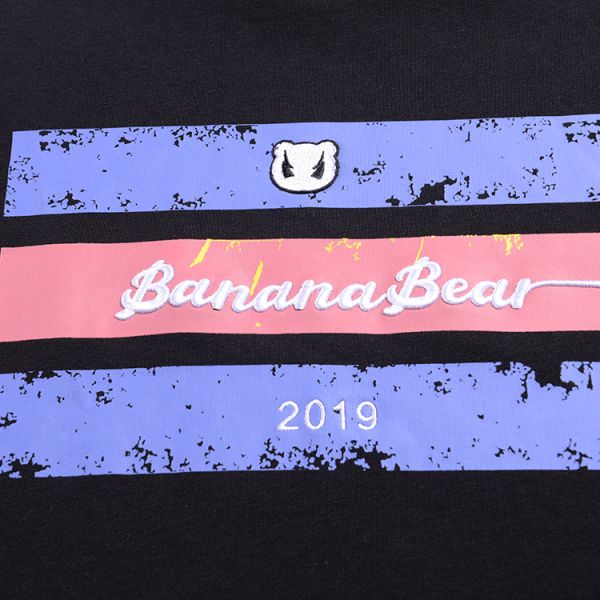 Brand factory custom logo male 100% cotton black autumn sweatshirt for men