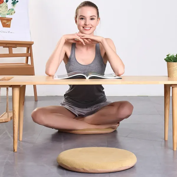 Non-Slip Solid Color Dining Room Seat Cushion with Memory Foam Filler and Massage Feature
