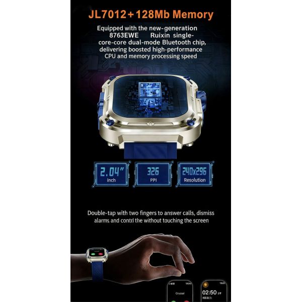 IP67 Waterproof Fitness Tracker Smartwatch With Bluetooth Calling