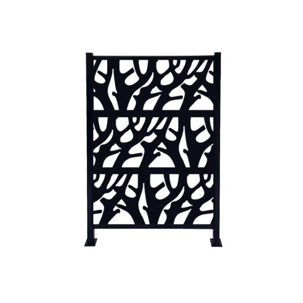 Contemporary Aluminium Black Fence Garden Holes Privacy Fence Panels