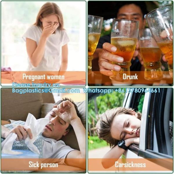 Vomit Bags Disposable Barf Bags 10Pack,1500ml White High Density Emesis Bags With Snap,Perfect For Morning Sickness