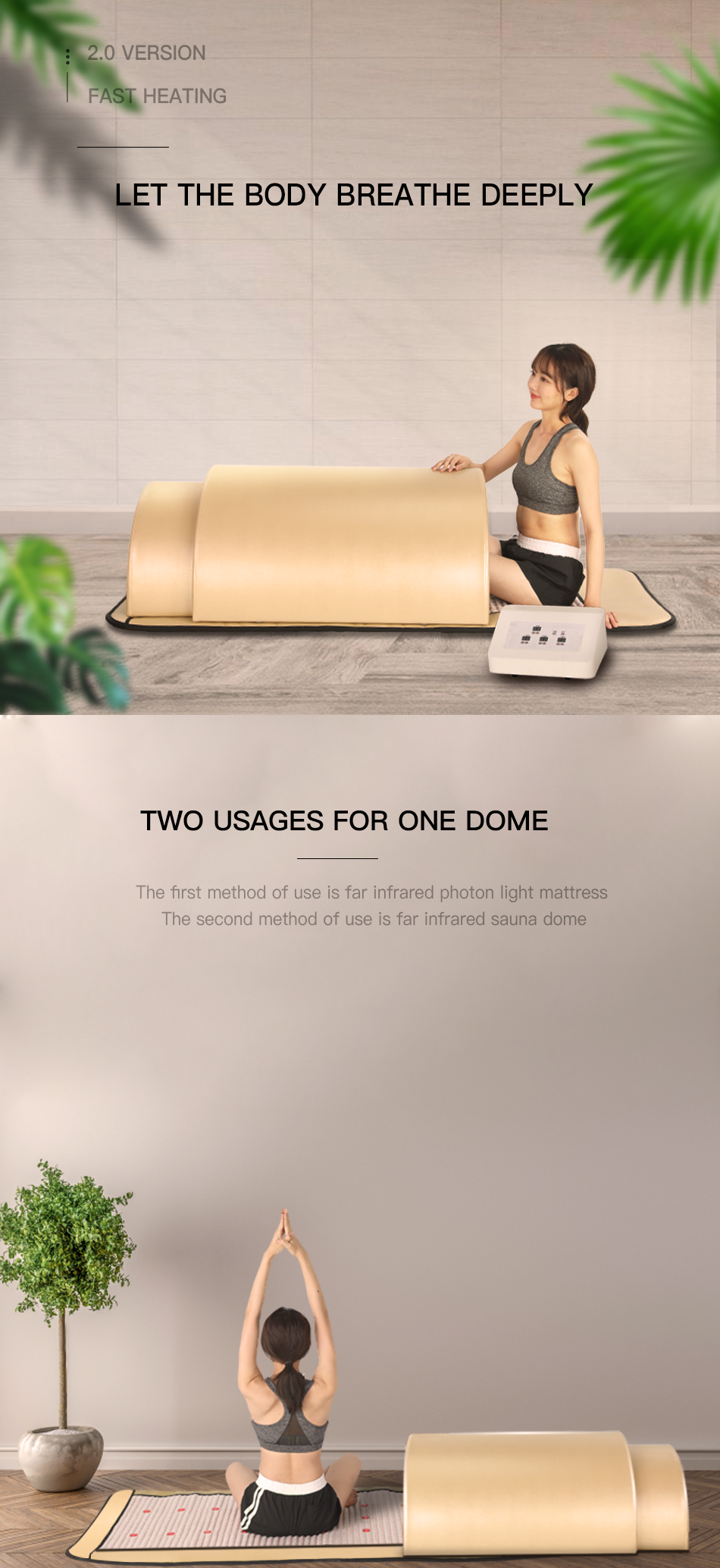 Домашний спа Персональный красный свет инфракрасный сауна купол терапия кровать портативный 180x80