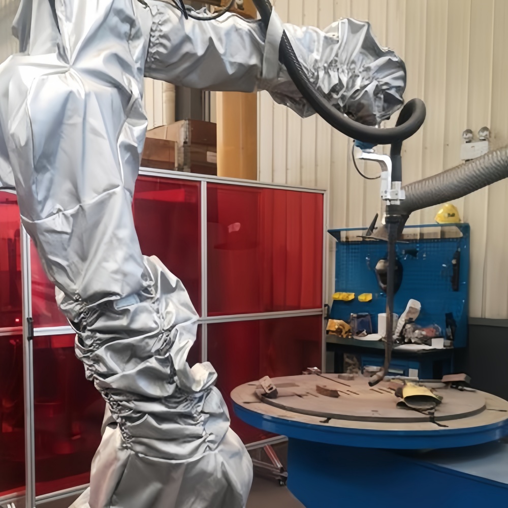 Industrial Robot Protective Suit Flame Retardant Heat Insulation Anti Metal Spatter High Temp Resistant Welding Robot Cover