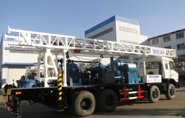 600M 6X4 Truck mounted hydraulic water well borehole drilling rig for mud drilling and air compressor
