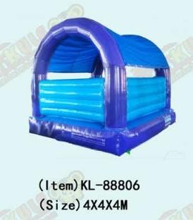 Versatile Inflatable Blue Color Bouncy Castle For Childrens