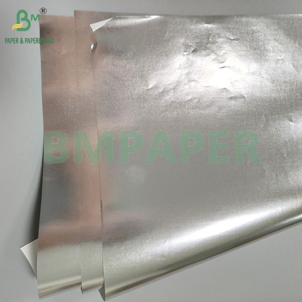 55gsm 70gsm Sliver Paper White Back Metallic Paper Wrapping Cigarettes And Tea