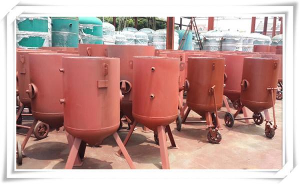 Derusting Media Bead Blasting Equipment , Open Mobile Sandblasting Equipment