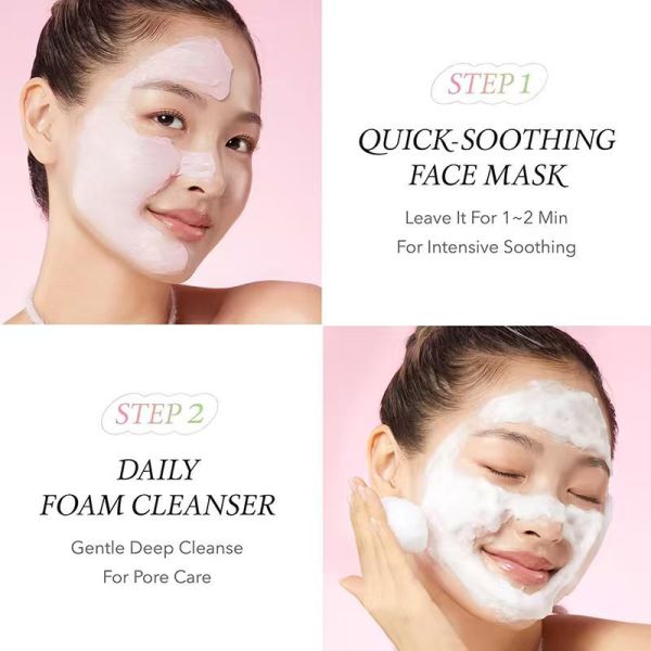 Limpiador exfoliante facial de aloe rosa suave de marca privada, exfoliante, elimina el maquillaje a prueba de agua, protector solar y crema desmaquillante