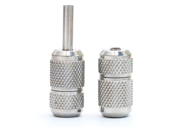 Customized Silver Disposable Stainless Steel Tattoo Grips with Tube