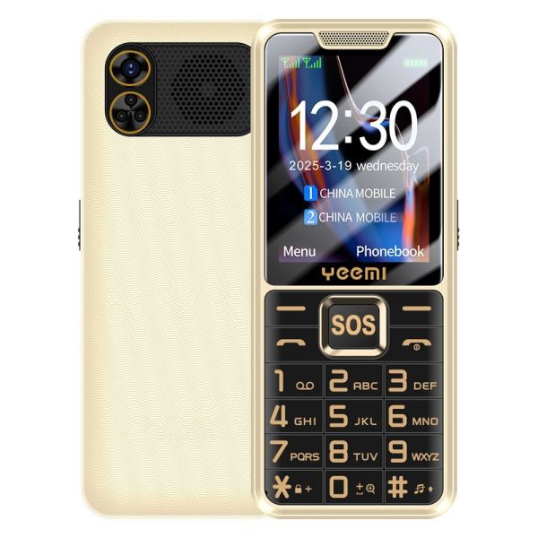 Unlock Sturdy Elderly Mobile Phone GSM 2G Dual Card SOS Flashlight 2500mAh Battery 2.4 Inch Smartphone
