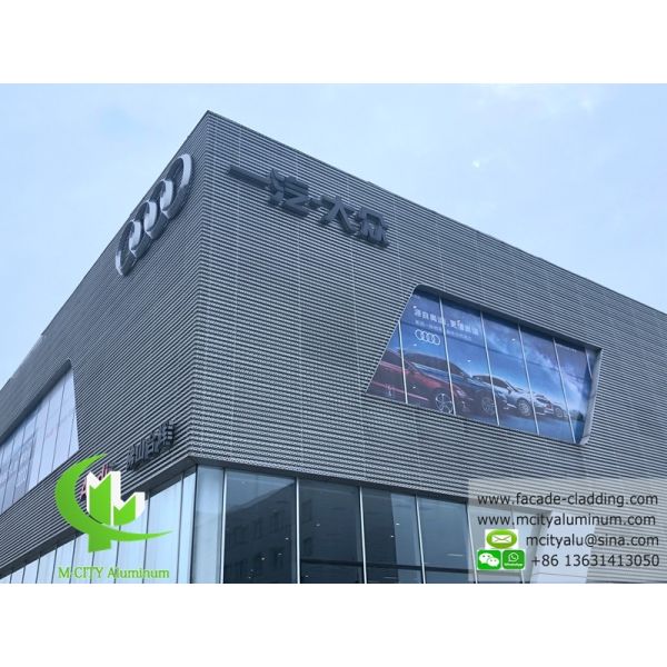 Métal Parement de façade en aluminium perforé revêtement de mur de rideau métallique