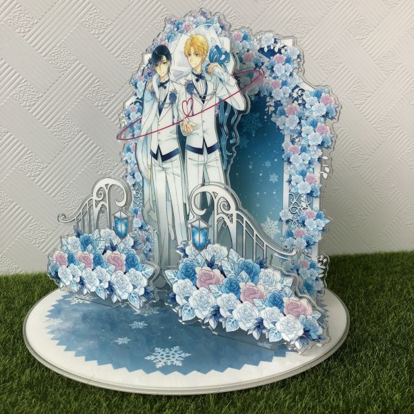 Custom Acrylic stand with LOGO printed;Customized offset printing display stand board with anime figure/star /logo