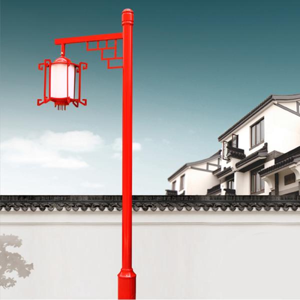 Ip65 85 Watt LED Solar Garden Lights Red Courtyard Lamp Lantern Head 2-4.5m
