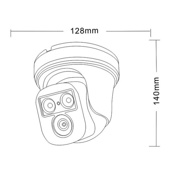 AHD 1MP 720p High Resolution Dome Camera 2pcs Array IR Noise Reduction