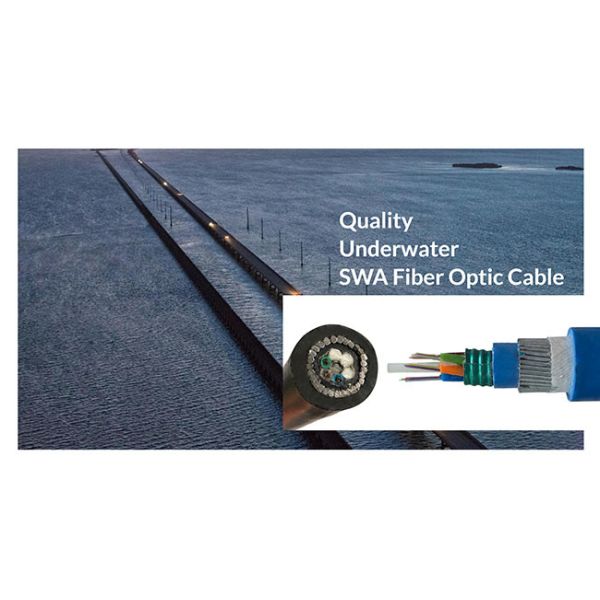 Underwater Armored Fiber Optic Cable With 4 12 24 48 72 144 288 Core G652 Fiber