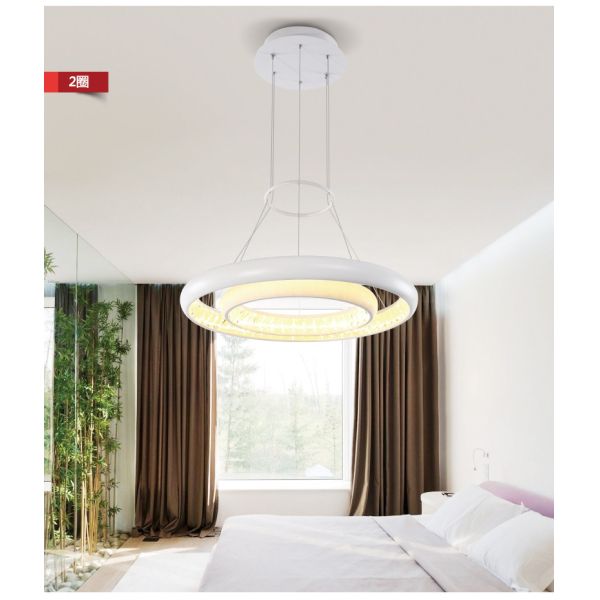 Light Band In Aluminum LED Lamp Ccrysal BV2075-46 White Or Black Color 50W