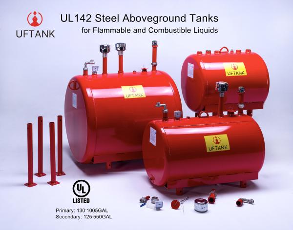 O UL alistou o depósito de gasolina diesel para a parede dobro do UL 142 do tanque do sistema F da luta contra o incêndio da bomba de fogo