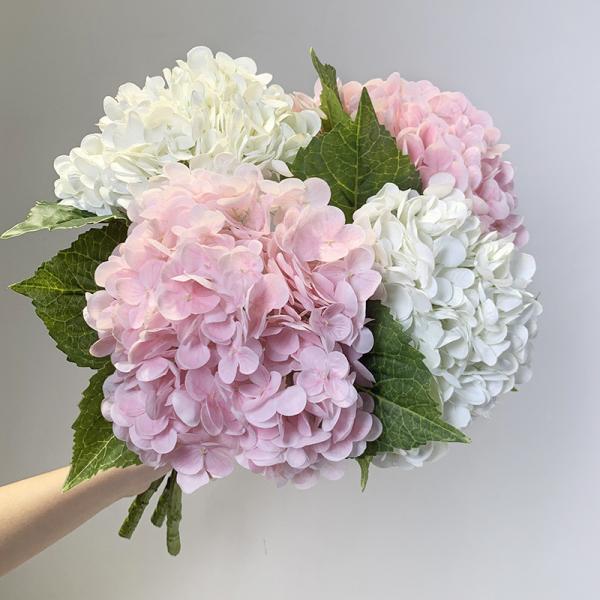 Biomimetic hydrangea flowers, simulated flowers, moisturizing touch, hydrangea bouquets, living room dining table decorations, wedding flower arrangement decorations