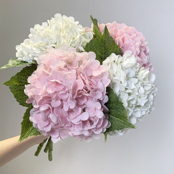 Biomimetic hydrangea flowers, simulated flowers, moisturizing touch, hydrangea bouquets, living room dining table decorations, wedding flower arrangement decorations