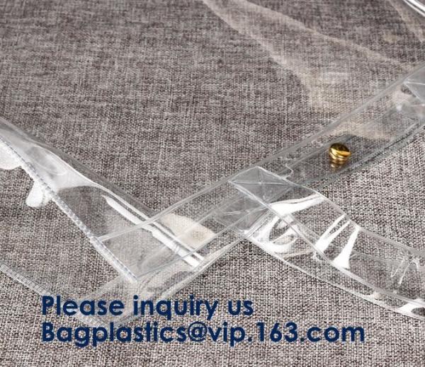 Promo Custom Logo PVC shopping bag gift bag printed bag, Reusable PVC Plastic Transparent Shopping Bag, Bagease, PACK