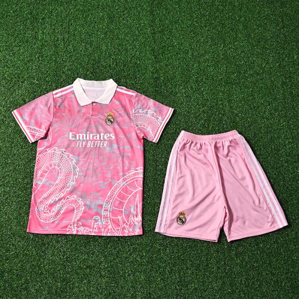 Real Madrid 2024-2025 Season Childrens Football Jerseys Special Edition Group Personalized Customized
