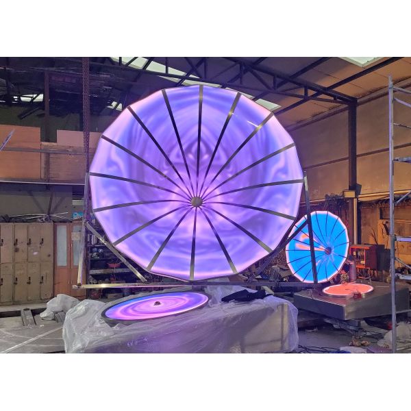 stainless steel sculptures with LED lights, outdoor metal sculptures,Stainless steel sculpture supplier