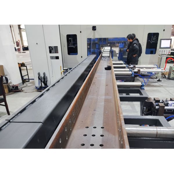New CNC Beam Drilling Cutting Milling Production Line For Steel H-Beam Structure