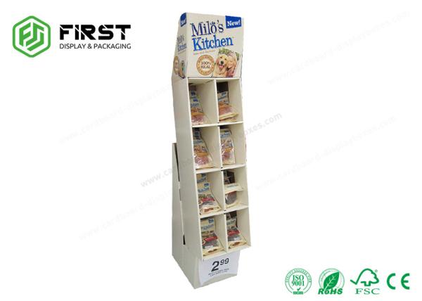 Stable Corrugated Pop Displays , Full Color Printing Paper Floor Display Stand For Advertising
