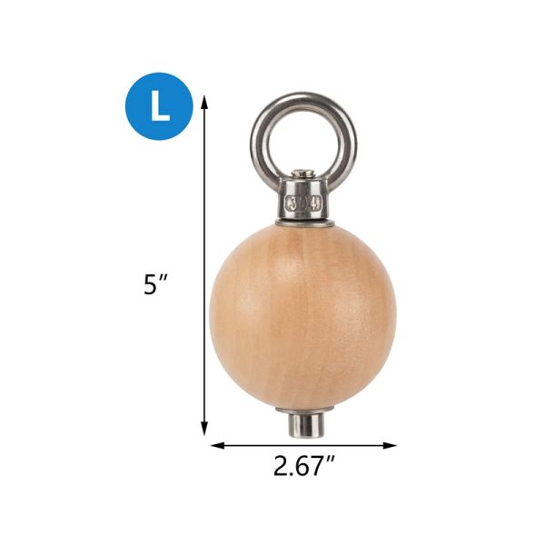 Grilleta de madera y bolas de madera con correa