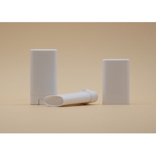 белые овальные трубки бальзама губы 15г, печатание пустых контейнеров бальзама губы горячее штемпелюя